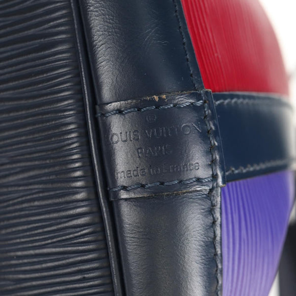 LOUIS VUITTON Epi Petit Noe Shoulder Bag Tricolor Purple Red Navy Auth 157854V