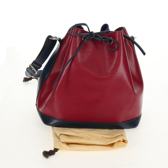 LOUIS VUITTON Epi Petit Noe Shoulder Bag Tricolor Purple Red Navy Auth 157854V