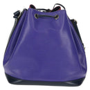 LOUIS VUITTON Epi Petit Noe Shoulder Bag Tricolor Purple Red Navy Auth 157854V-2