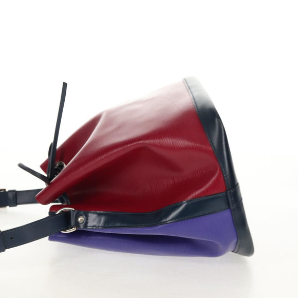 LOUIS VUITTON Epi Petit Noe Shoulder Bag Tricolor Purple Red Navy Auth 157854V