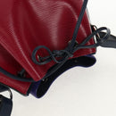 LOUIS VUITTON Epi Petit Noe Shoulder Bag Tricolor Purple Red Navy Auth 157854V-6