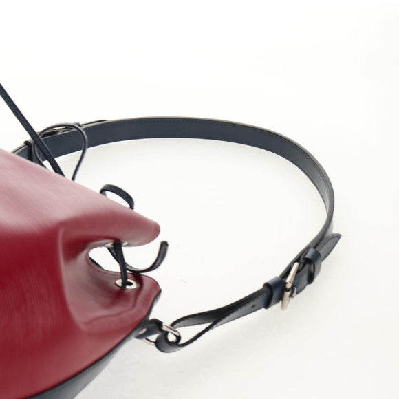 LOUIS VUITTON Epi Petit Noe Shoulder Bag Tricolor Purple Red Navy Auth 157854V