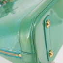LOUIS VUITTON Monogram Vernis Alma PM Hand Bag Blue Lagon M91694 LV Auth 157856-9