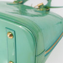 LOUIS VUITTON Monogram Vernis Alma PM Hand Bag Blue Lagon M91694 LV Auth 157856-13