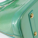 LOUIS VUITTON Monogram Vernis Alma PM Hand Bag Blue Lagon M91694 LV Auth 157856-14