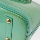 LOUIS VUITTON Monogram Vernis Alma PM Hand Bag Blue Lagon M91694 LV Auth 157856-15