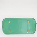 LOUIS VUITTON Monogram Vernis Alma PM Hand Bag Blue Lagon M91694 LV Auth 157856-5