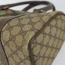 GUCCI GG Supreme Web Sherry Line Bag PVC Beige Gold 116 02 006 Auth 157857-14