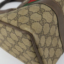 GUCCI GG Supreme Web Sherry Line Bag PVC Beige Gold 116 02 006 Auth 157857-15