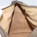 GUCCI GG Supreme Web Sherry Line Bag PVC Beige Gold 116 02 006 Auth 157857-21