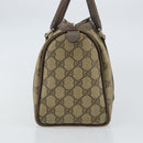 GUCCI GG Supreme Web Sherry Line Bag PVC Beige Gold 116 02 006 Auth 157857-4