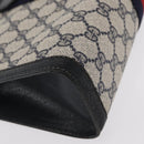 GUCCI GG Supreme Sherry Line Clutch Bag PVC Navy Gold Red 89 01 002 Auth 157859-10