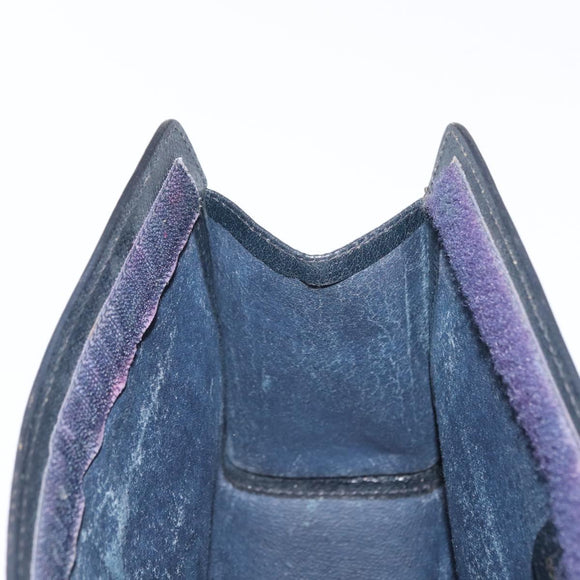 GUCCI GG Supreme Sherry Line Clutch Bag PVC Navy Gold Red 89 01 002 Auth 157859