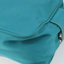 PRADA Shoulder Bag Nylon Turquoise Blue Silver Auth 157870-15