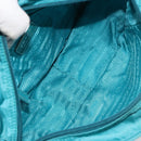 PRADA Shoulder Bag Nylon Turquoise Blue Silver Auth 157870-11