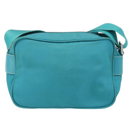 PRADA Shoulder Bag Nylon Turquoise Blue Silver Auth 157870 - 0
