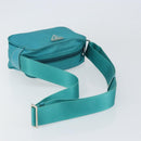 PRADA Shoulder Bag Nylon Turquoise Blue Silver Auth 157870-7