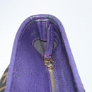 FENDI Zucca Canvas Tote Bag Black Brown Purple Auth 157871-10