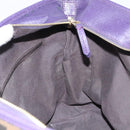 FENDI Zucca Canvas Tote Bag Black Brown Purple Auth 157871-19