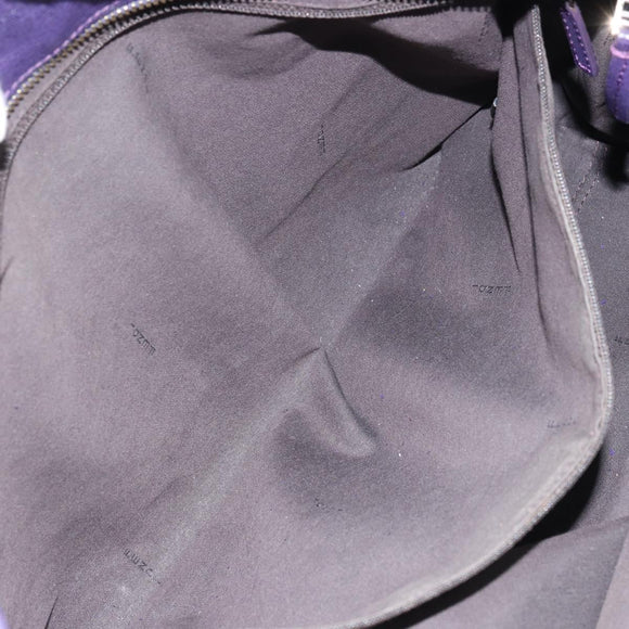 FENDI Zucca Canvas Tote Bag Black Brown Purple Auth 157871