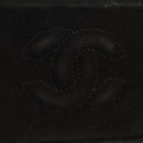 CHANEL Matelasse Hand Bag Suede Black Gold CC Auth 157875V-15