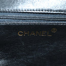 CHANEL Matelasse Hand Bag Suede Black Gold CC Auth 157875V-22