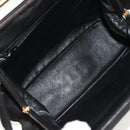 CHANEL Matelasse Hand Bag Suede Black Gold CC Auth 157875V-10