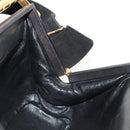 CHANEL Matelasse Hand Bag Suede Black Gold CC Auth 157875V-23