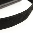 CHANEL Matelasse Hand Bag Suede Black Gold CC Auth 157875V-8