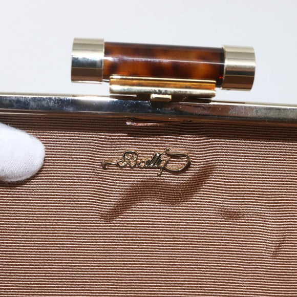 BALLY Chain Shoulder Bag Leather Multicolor Gold Auth 157876