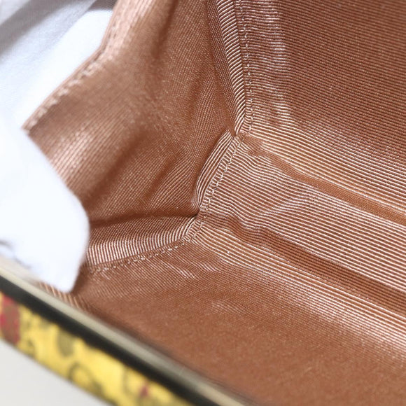 BALLY Chain Shoulder Bag Leather Multicolor Gold Auth 157876