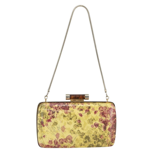 BALLY Chain Shoulder Bag Leather Multicolor Gold Auth 157876