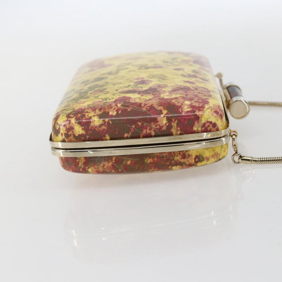 BALLY Chain Shoulder Bag Leather Multicolor Gold Auth 157876