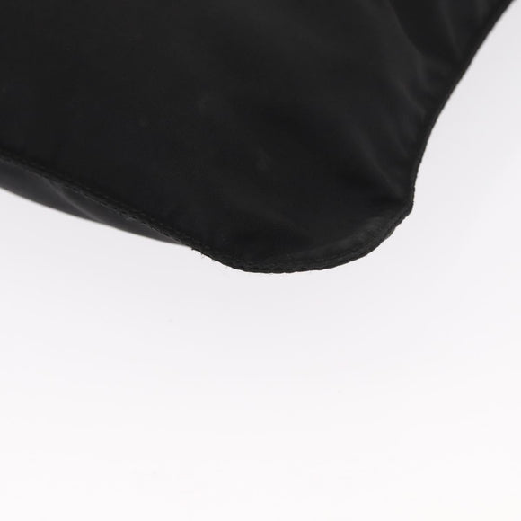 PRADA Shoulder Bag Nylon Black Silver Auth 157878