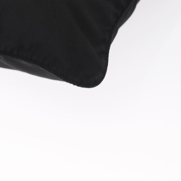 PRADA Shoulder Bag Nylon Black Silver Auth 157878