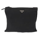 PRADA Shoulder Bag Nylon Black Silver Auth 157878-13
