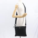 PRADA Shoulder Bag Nylon Black Silver Auth 157878-21