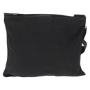 PRADA Shoulder Bag Nylon Black Silver Auth 157878-2