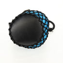 PRADA Hand Bag Satin Blue Gold Auth 157879V-12