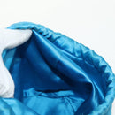 PRADA Hand Bag Satin Blue Gold Auth 157879V-21