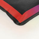 LOUIS VUITTON taiga rainbow Chain Pochette A4 tas Zwart M30347 LV Auth 157880M-15
