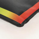 LOUIS VUITTON taiga rainbow Chain Pochette A4 tas Zwart M30347 LV Auth 157880M-16