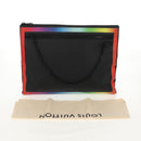 LOUIS VUITTON taiga rainbow Chain Pochette A4 tas Zwart M30347 LV Auth 157880M-12