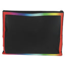 LOUIS VUITTON taiga rainbow Chain Pochette A4 tas Zwart M30347 LV Auth 157880M-2