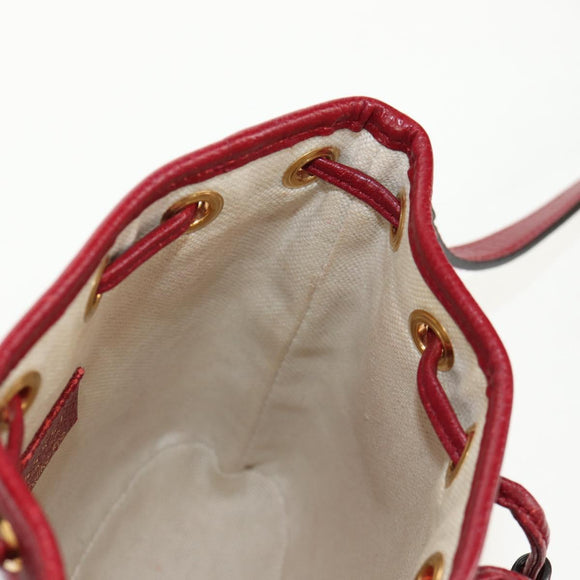 GUCCI Micro GG Supreme Doraemon Mini Bucket Bag PVC Beige 647801 Auth 157883A