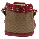 GUCCI Micro GG Supreme Doraemon Mini Bucket Bag PVC Beige 647801 Auth 157883A-2