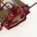 GUCCI Micro GG Supreme Doraemon Mini Bucket Bag PVC Beige 647801 Auth 157883A-6