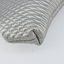 BALLY Pouch Leather Silver Auth 157887-16