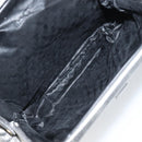 BALLY Pouch Leather Silver Auth 157887-10