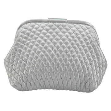 BALLY Pouch Leather Silver Auth 157887 - 0